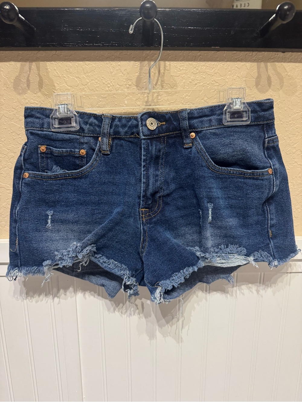 Almost Famous Dark Blue Distressed Denim Shorts
